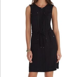 WHBM Sleeveless Black Camp Dress